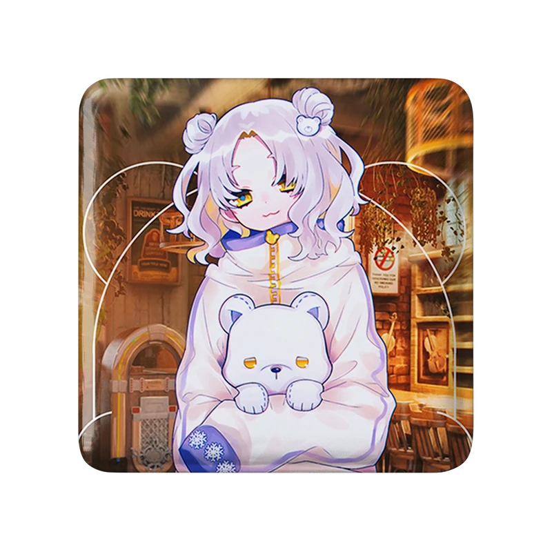 مگنت خندالو طرح دختر انیمه ای  مدل مربعی کد 18039