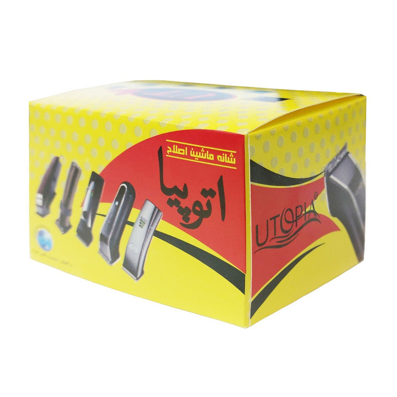 ست شانه ماشین اصلاح اتوپیا مدل UT بسته 6 عددی به همراه روغن ماشین