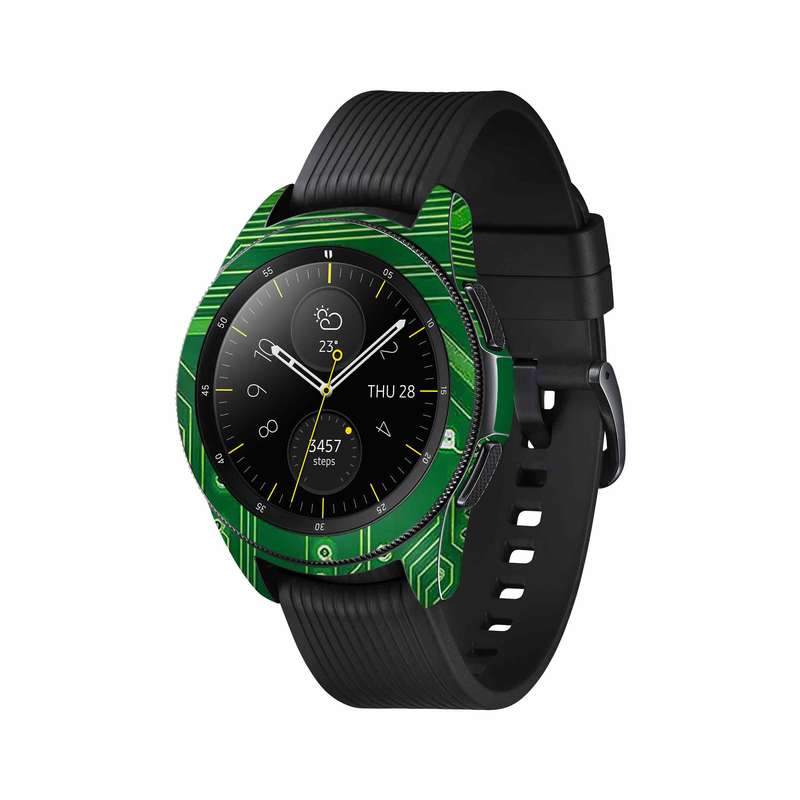 برچسب ماهوت طرح Green-Printed-Circuit-Board مناسب برای ساعت هوشمند سامسونگ Galaxy Watch 42mm