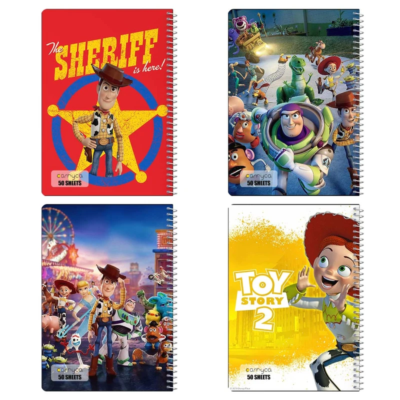 دفتر نقاشي 50 برگ کارنيکا طرح داستان اسباب‌بازی Toy Story کد 80157 مجموعه 4 عددی