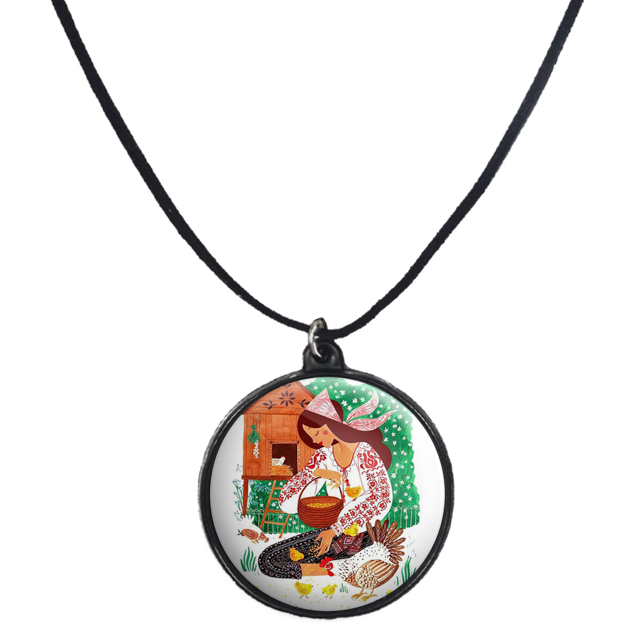 گردنبند پرمانه طرح دخترونه کد pmb.4691 مدل دو طرفه