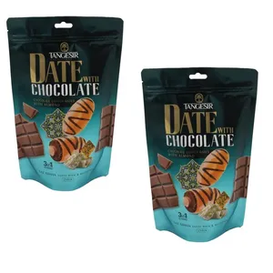 خرما شکلاتی گز با مغز بادام تنگسیر - 125 گرم بسته 2 عددی