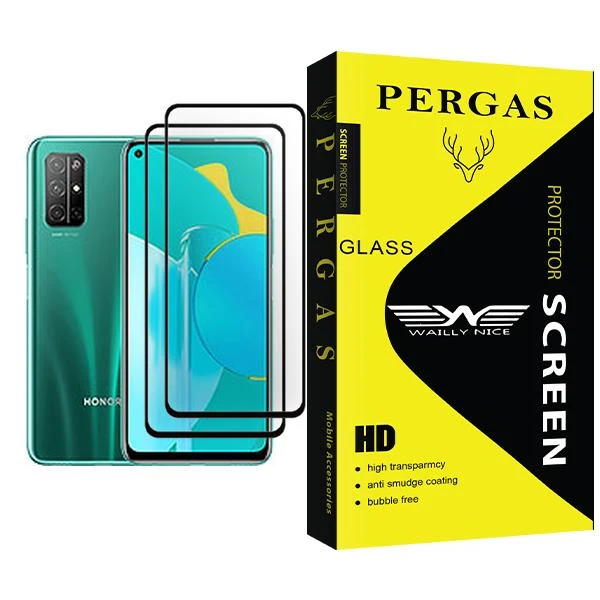 محافظ صفحه نمایش وایلی نایس مدل Pergas Glass MIX002 مناسب برای گوشی موبایل آنر 30S بسته دو عددی