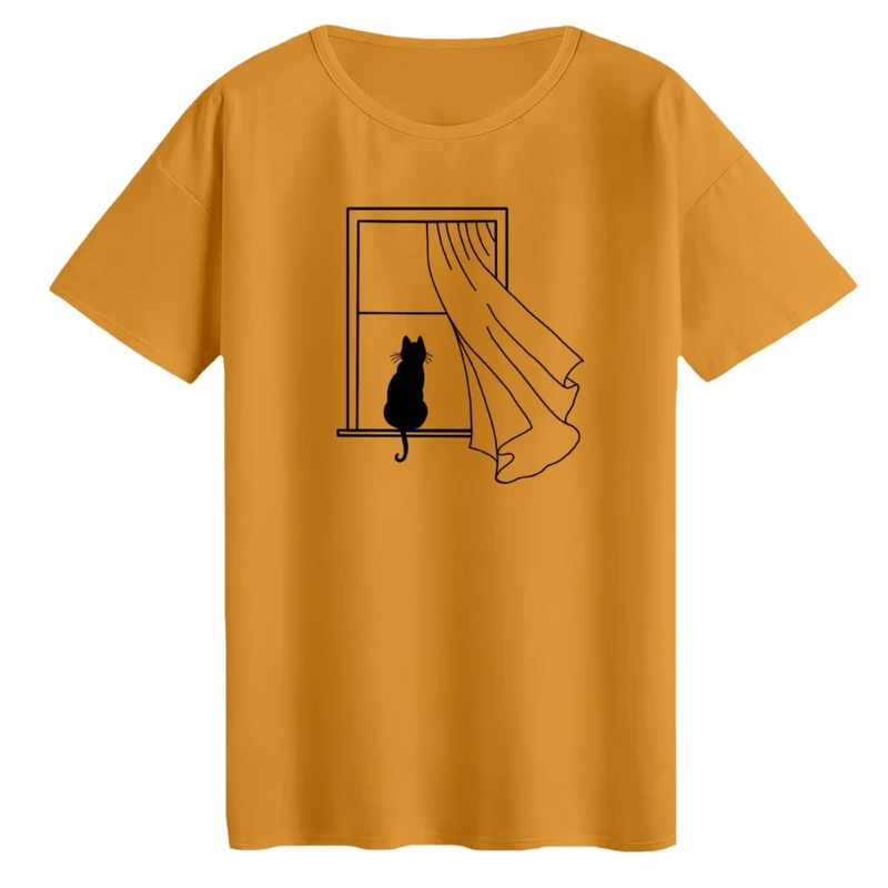 تی‌شرت لانگ آستین کوتاه زنانه مدل پنجره