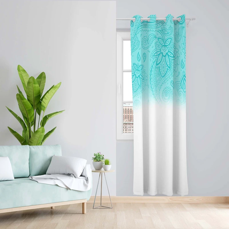 پرده طرح گل مدل مخمل پانچی کد 4931 z سایز 140x200 سانتی متر