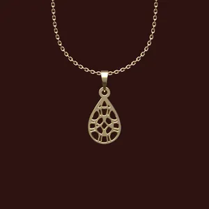 گردنبند طلا 18 عیار زنانه مدوپد مدل هندسی کد W2-1-1176