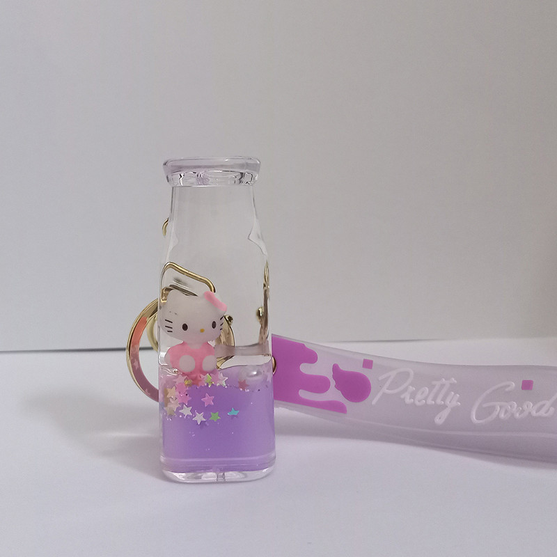 جاکلیدی دخترانه مدل آکواریومی کیتی طرح بطری