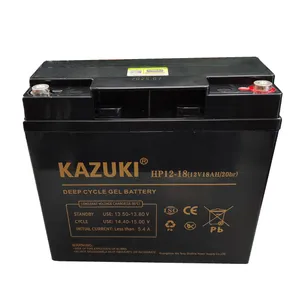 باتری UPS با ولتاژ 12 ولت و شدت جریان 18 آمپرساعت کازوکی مدل HP12-18GEL