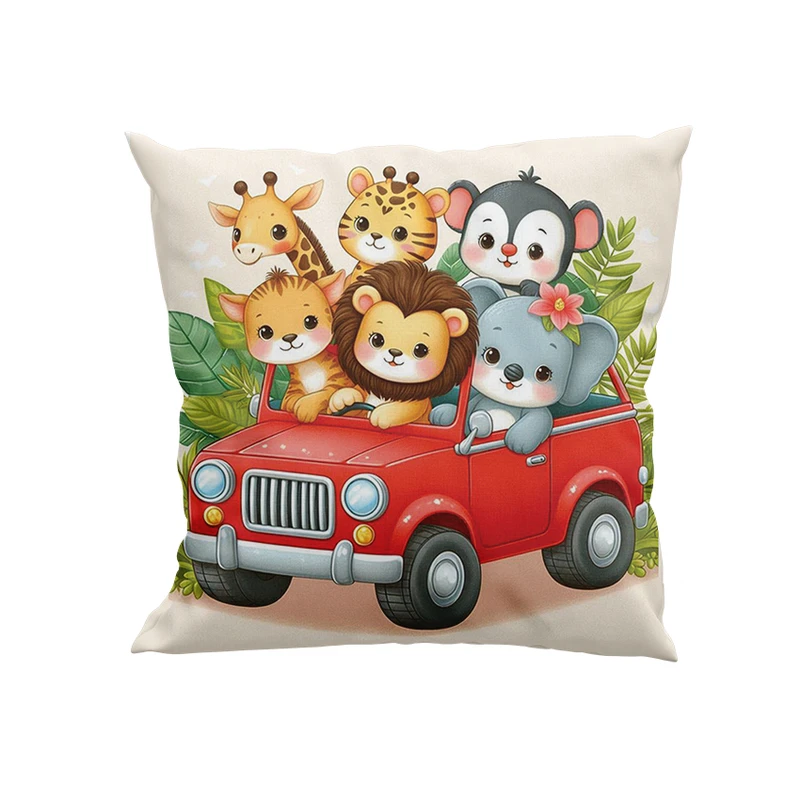 کوسن کودک مدل ماشین سواری حیوانات جنگل کد DKK842