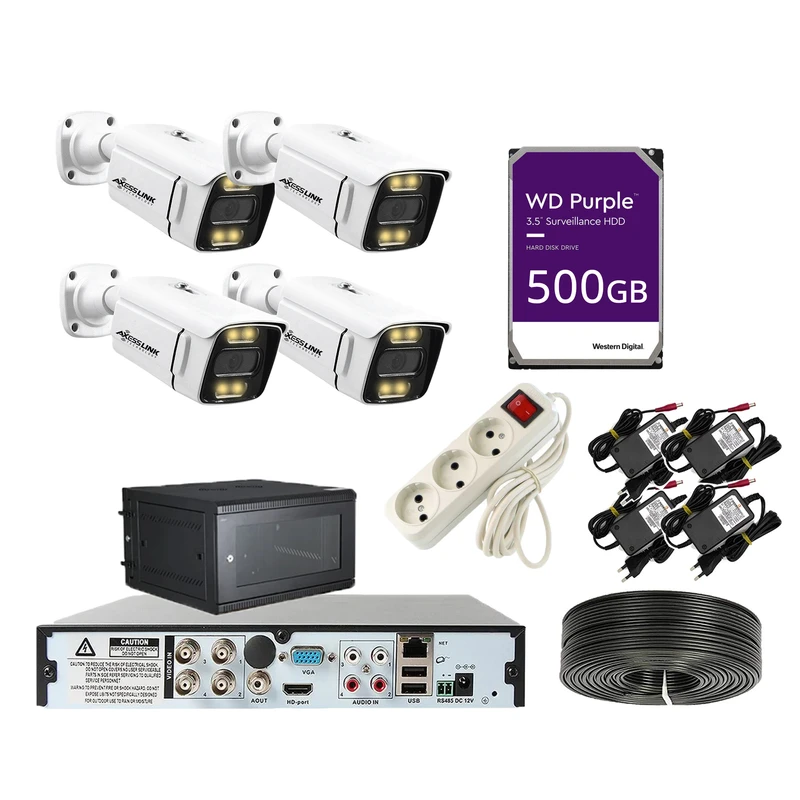 سیستم امنیتی مدل PACK AHD 4 STAR LIGTH - AXESSLINK