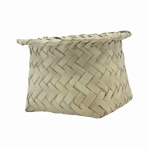 گلدان حصیری مدل لبه دار کد T10