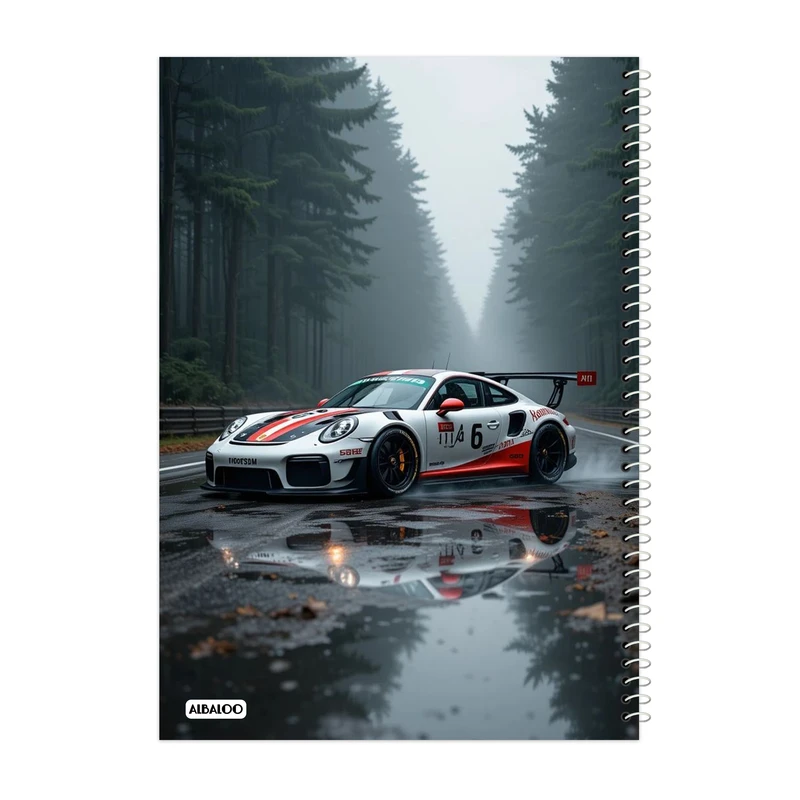 دفتر مشق 50 برگ آلبالو طرح ماشین کد 2078