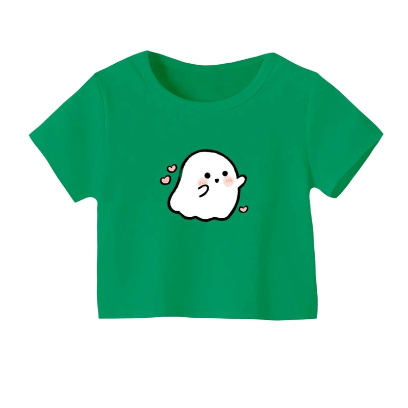 کراپ‌ تی‌شرت آستین کوتاه زنانه مدل روح بامزه