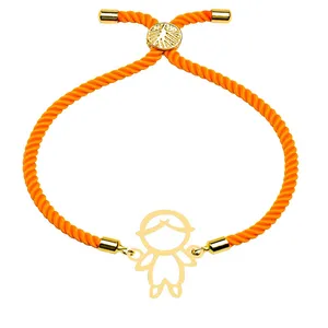 دستبند طلا 18 عیار زنانه الن نار مدل پسر بچه 100351