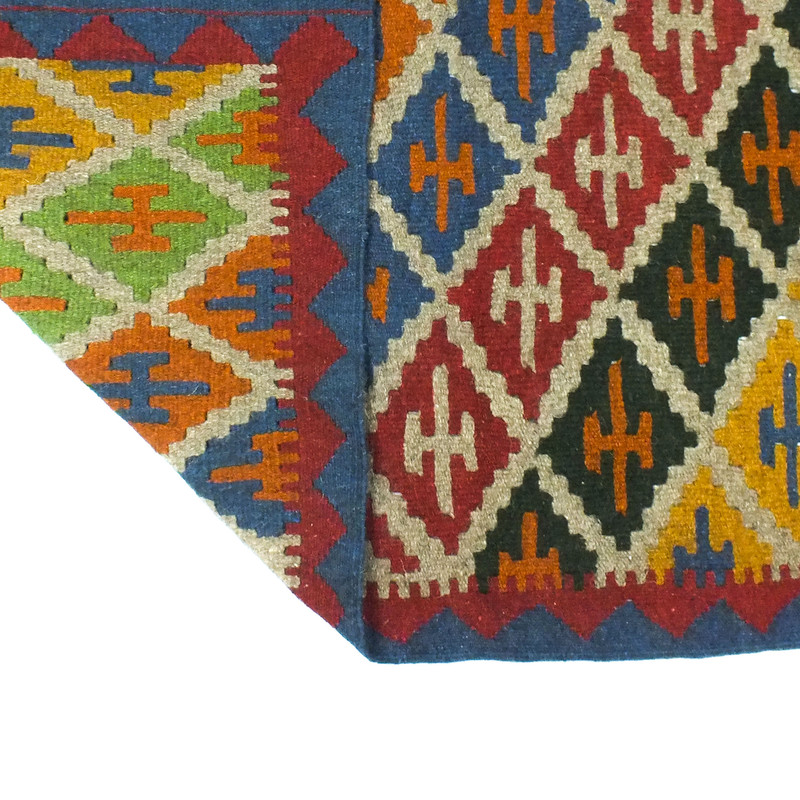 گلیم دستبافت یک و نیم متری مدل ذرنیم کد 1408