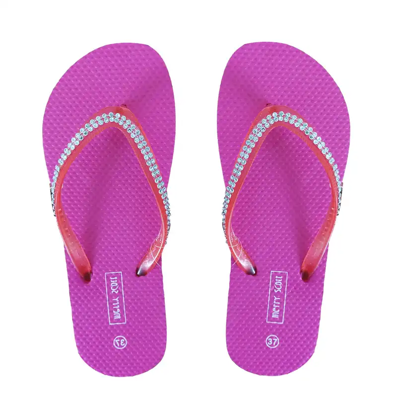 دمپایی لاانگشتی زنانه مدل نگین دار