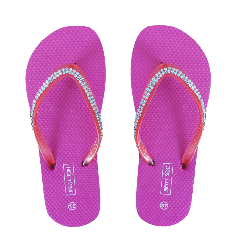 دمپایی لاانگشتی زنانه مدل نگین دار