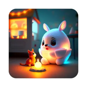 زیر لیوانی کاکتی طرح حیوانات کارتونی مدل mp27859