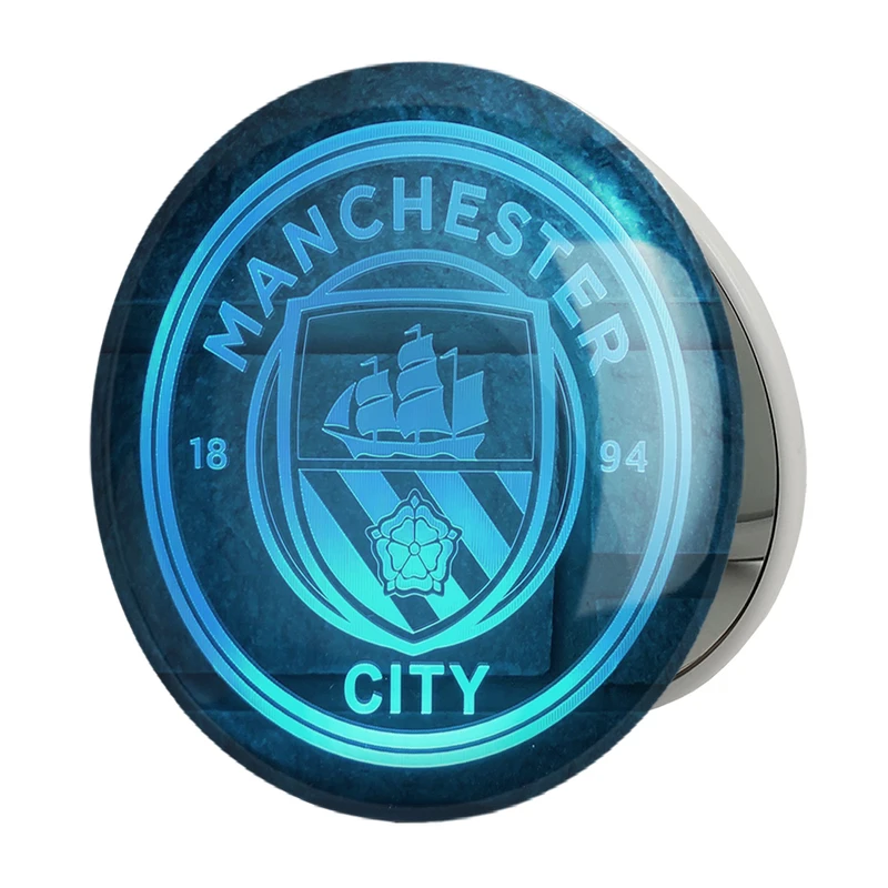 آینه جیبی خندالو طرح باشگاه منچستر سیتی Manchester City مدل تاشو کد 2069 