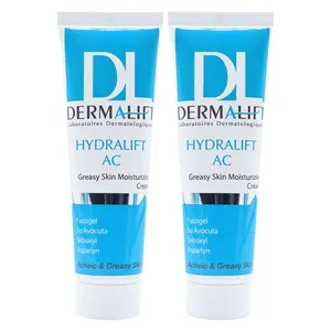 کرم مرطوب‌کننده پوست چرب درمالیفت مدل Hydralift AC Cream حجم 50 میلی‌لیتر بسته دو عددی