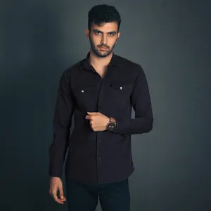 پیراهن آستین بلند مردانه پیکی پوش مدل M02528 جین