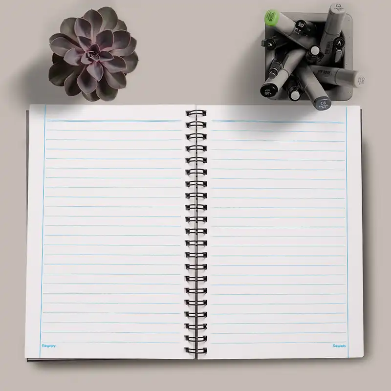 دفتر مشق 100 برگ فولیوگرافی طرح پروانه کد 1 به همراه استیکر