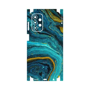 MAHOOT Turquoise marblewith golden streaks-FullSkin Cover Sticker for Samsung Galaxy A23
