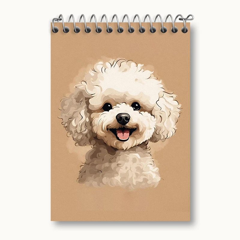 دفتر یادداشت 50 برگ خندالو طرح سگ کیوت کد N2598