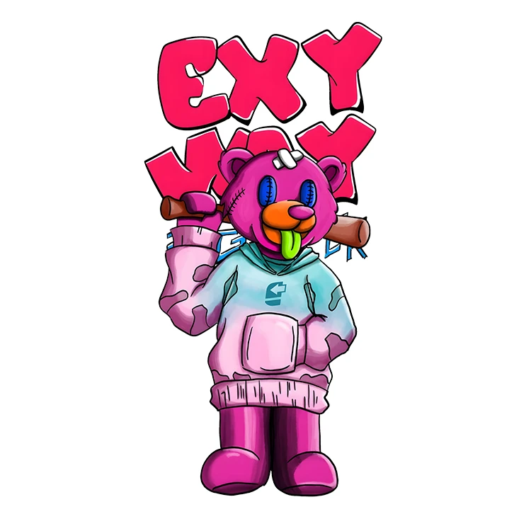 استیکر پارچه و لباس پاد آفرین مدل کارتونی کیوت فانتزی بامزه کد S3662