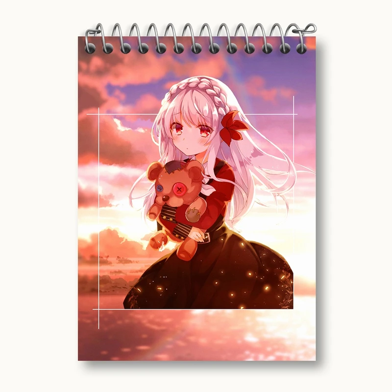 دفتر یادداشت 50 برگ خندالو مدل دختر انیمه ای کد 18031