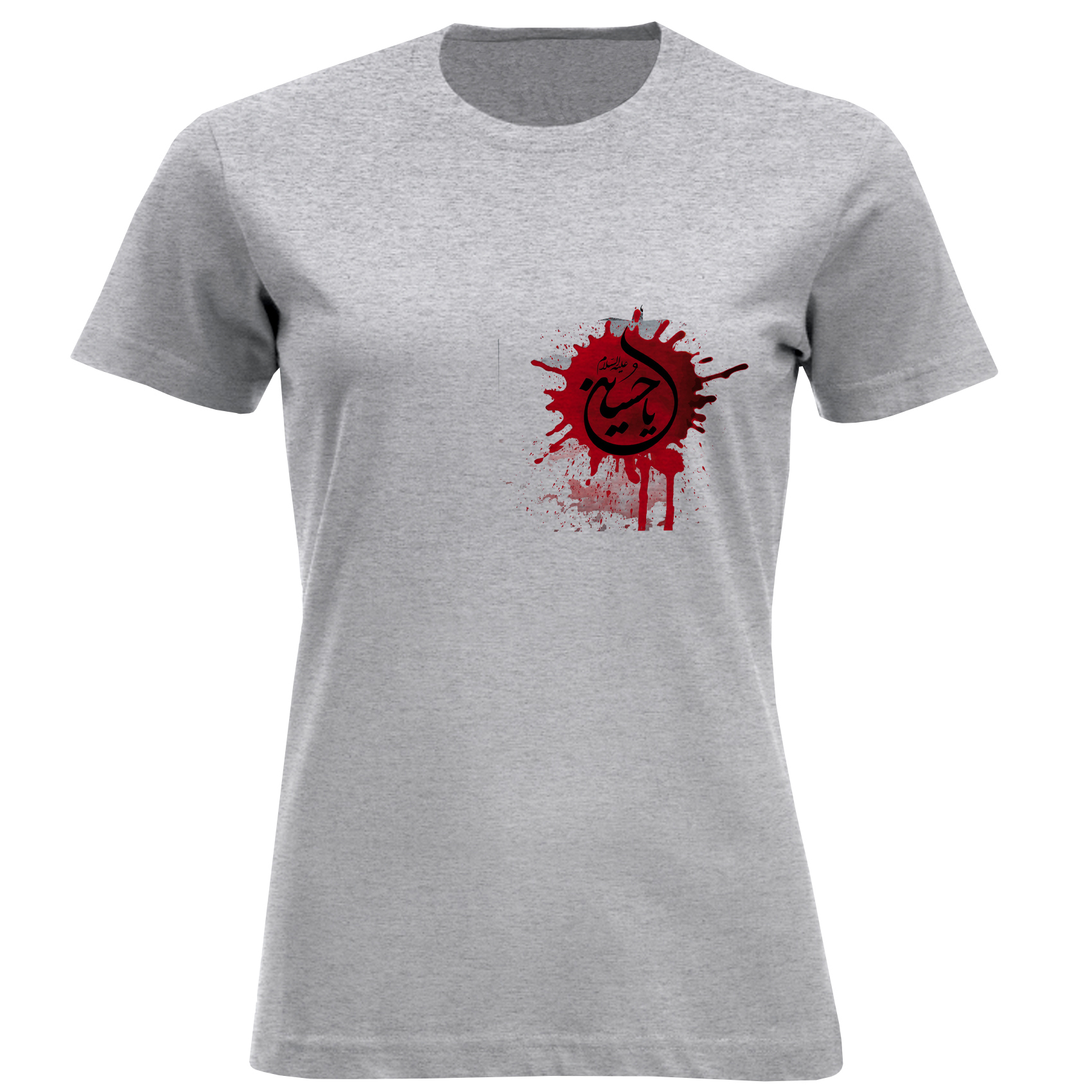 تی شرت آستین کوتاه زنانه مدل یاحسین D964