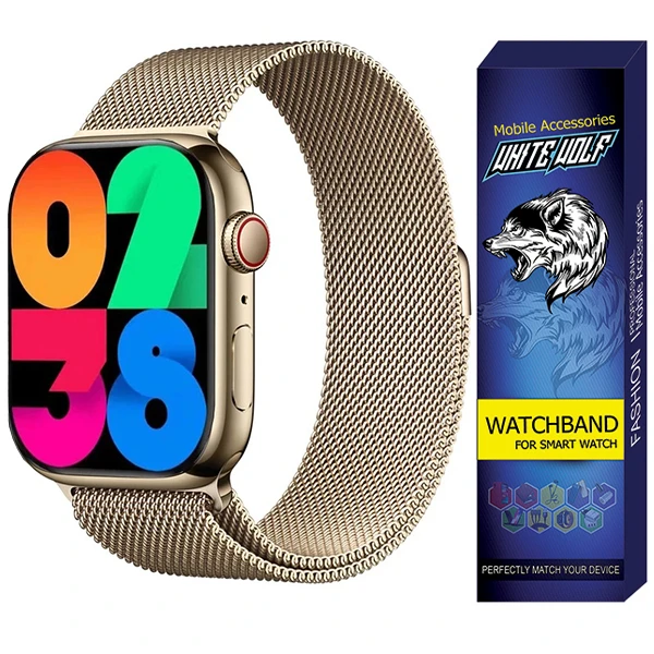بند وایت ولف مدل W-Milanese مناسب برای ساعت هوشمند اسمارت واچ HK9 PRO Plus