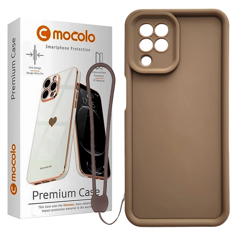 کاور موکولو مدل Silicone Puffer Strap مناسب برای گوشی موبایل سامسونگ Galaxy A22 4G به همراه بند آویز