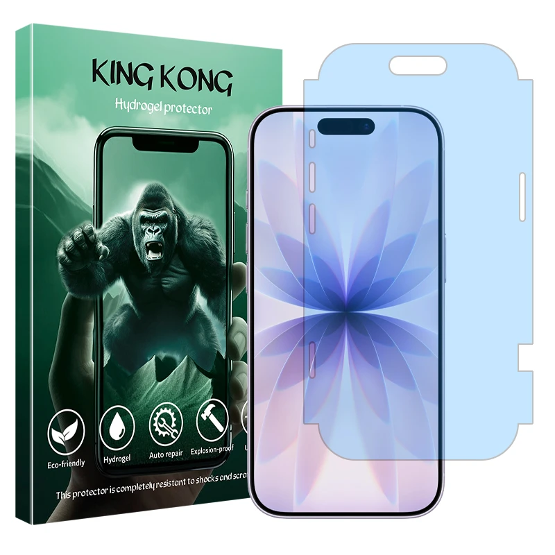محافظ صفحه نمایش مات ضداشعه آبی کینگ کونگ مدل Tough مناسب برای گوشی موبایل اپل iPhone 17