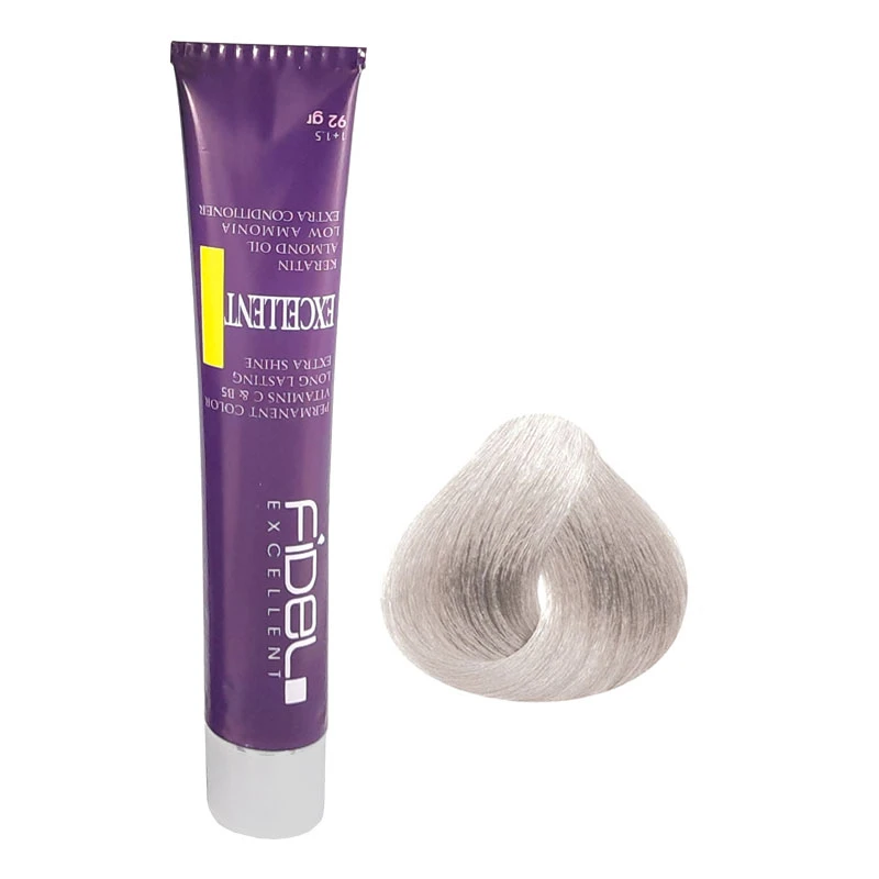 رنگ مو فیدل اکسلنت شماره 11/1 حجم 100 میلی‌لیتر رنگ بلوند دودی پلاتینه روشن