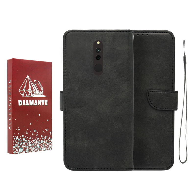 کیف کلاسوری دیامانته مدل Scusa Rd مناسب برای گوشی موبایل شیائومی Redmi 8 به همراه بند آویز