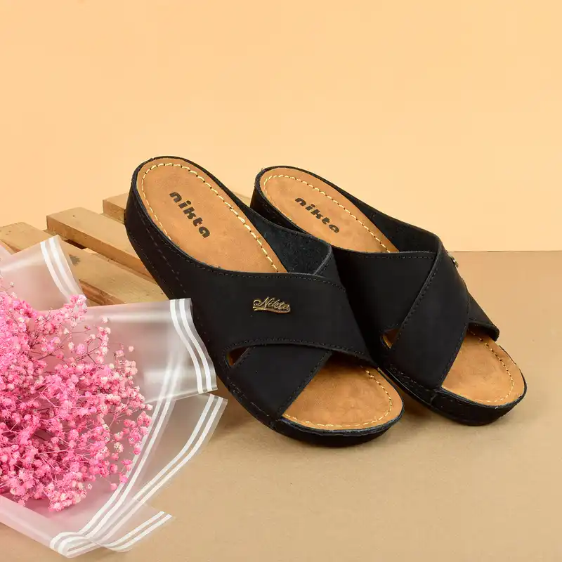 دمپایی زنانه نیکتا مدل طبی جیر BK.ALL.4031