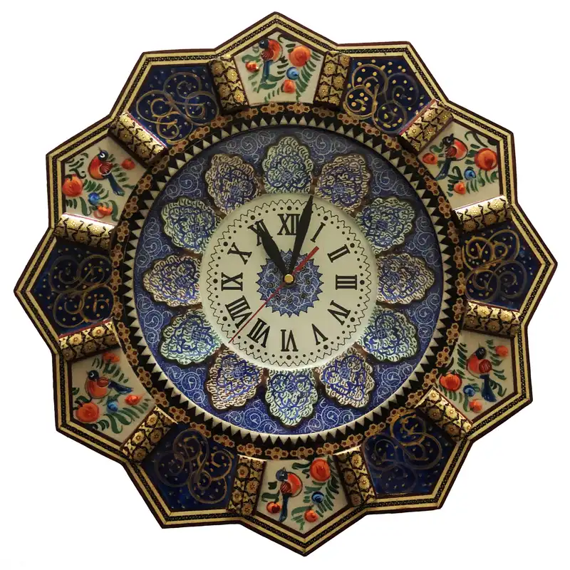 ساعت خاتم کاری طرح گل و مرغ کد DG52