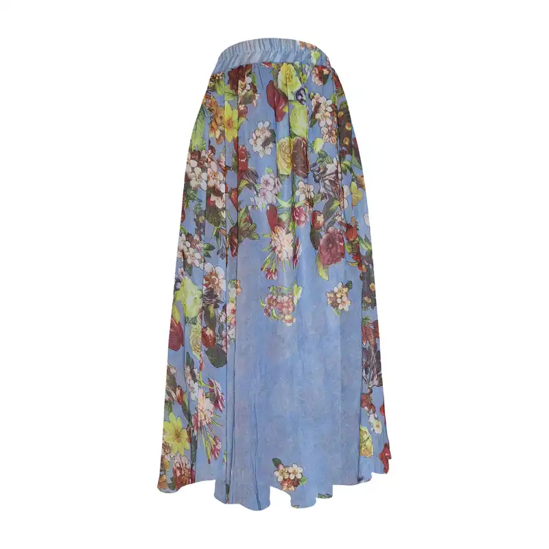 دامن کلوش زنانه مدل H49 رنگ آبی