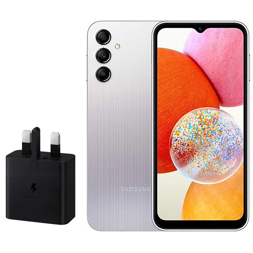 گوشی موبایل سامسونگ مدل Galaxy A14 دو سیم کارت ظرفیت 64 گیگابایت و رم 4 گیگابایت به همراه شارژر 15 وات سامسونگ - ویتنام