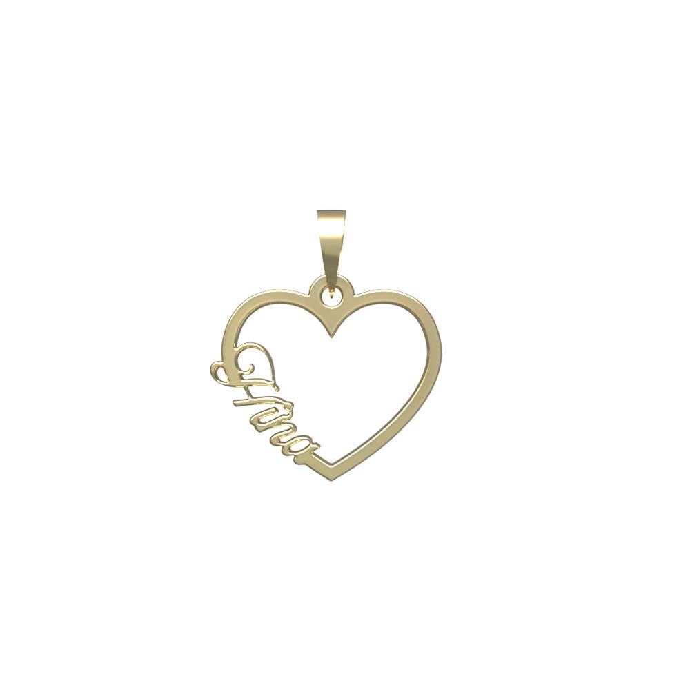 آویز گردنبند طلا 18 عیار زنانه مدوپد مدل اسم هینا hina کد PB1-10564 -  - 2