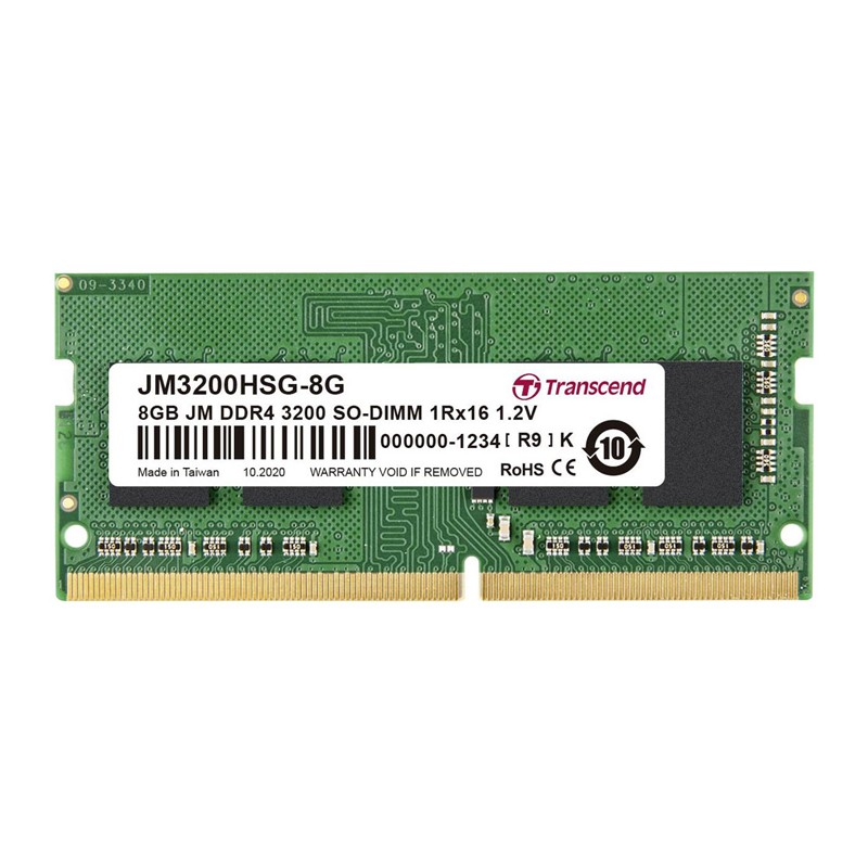 رم لپ تاپ DDR4 دو کاناله 3200 مگاهرتز CL22 ترنسند ظرفیت 8 گیگابایت