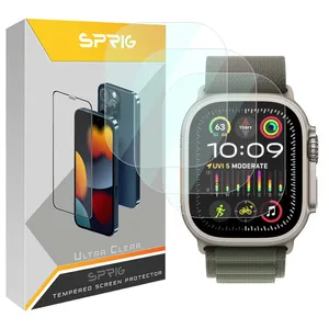 محافظ صفحه نمایش شیشه‌ای اسپریگ مدل SH-SP مناسب برای اپل واچ Ultra 2 بسته سه عددی