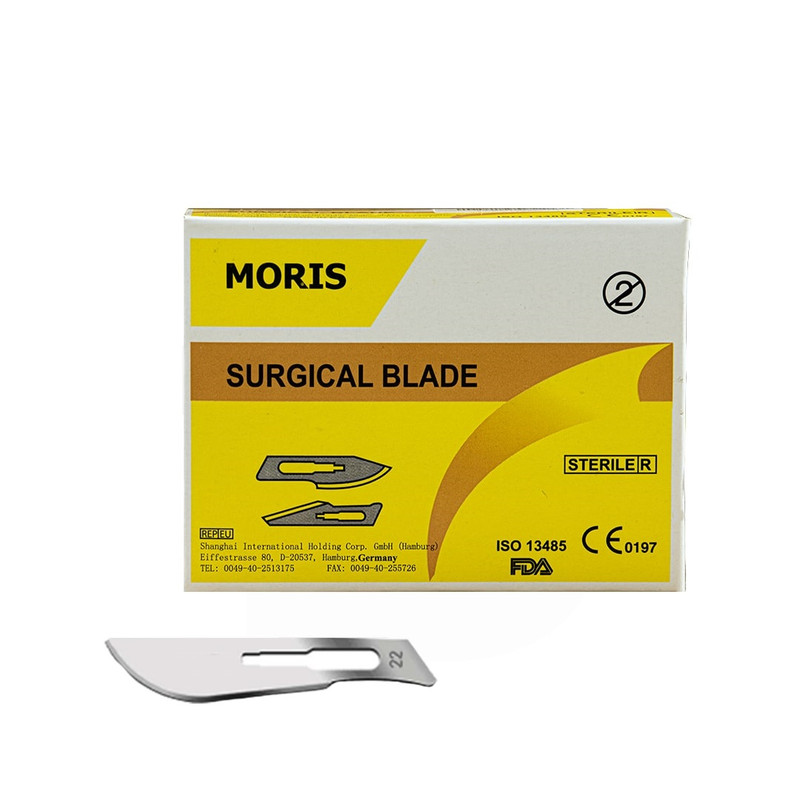 تیغ جراحی موریس مدل 01 سایز 22 بسته 100 عددی