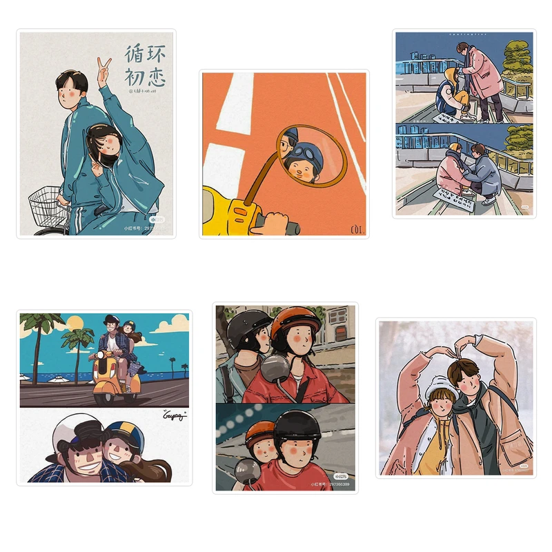 استیکر لپ تاپ ویندی دیزاین طرح love کد V0031 مجموعه 6 عددی
