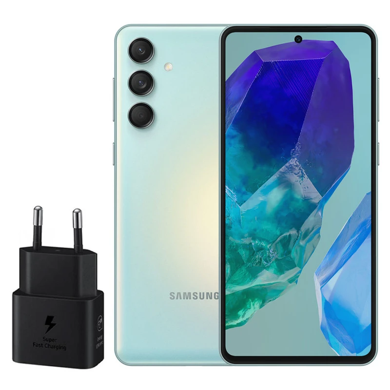 Samsung Galaxy M55 5G - 2 SIM | Storage 256GB - 12GB RAM - Active - With 25W Samsung Charger
