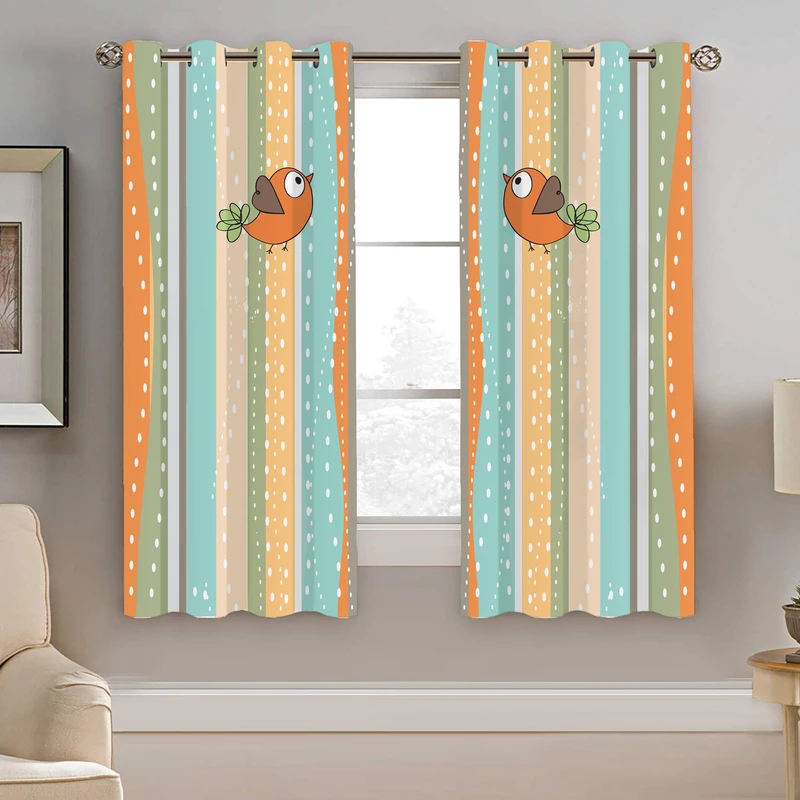 پرده نیروانا طرح رنگارنگ کودک مدل هازان کد 8187 سایز 140×200 سانتی متر