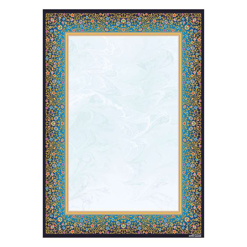 کاغذ تذهیب A4 خانه تذهیب طرح گلستان کد 4062 بسته 100 عددی