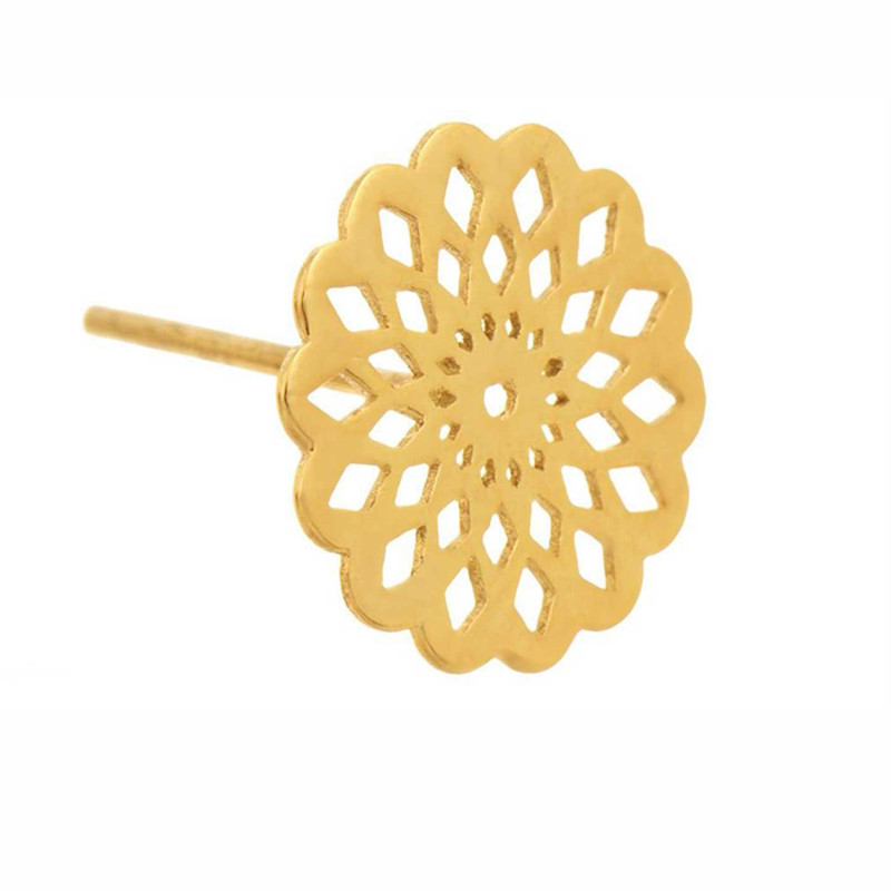 گوشواره میخی طلا 18 عیار زنانه نیکان گلد مدل NK 5689 - 2