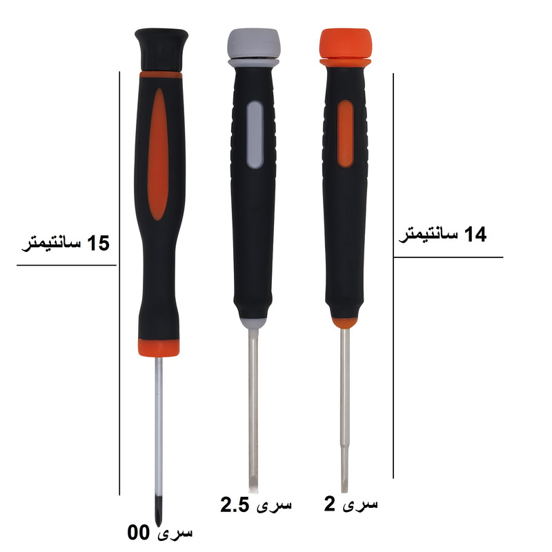 پیچگوشتی دوسو و چهارسو مدل AS -003 بسته 3 عددی